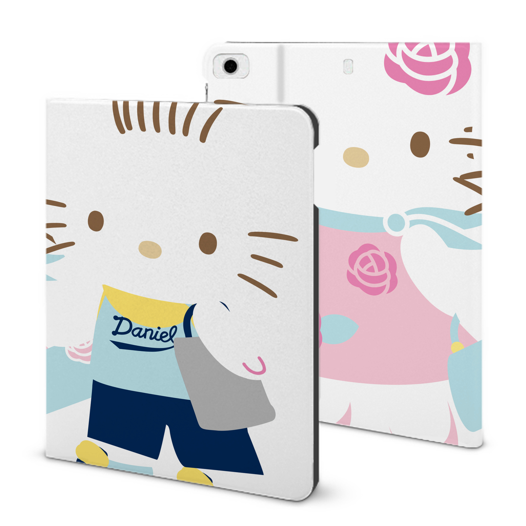 （画像用） Hello Kitty ハローキティ IPad ケース ブック型 PUレザー TPU 耐衝撃 軽量 薄型 ペン収納なし 全面保護 IPad 各モデル対応